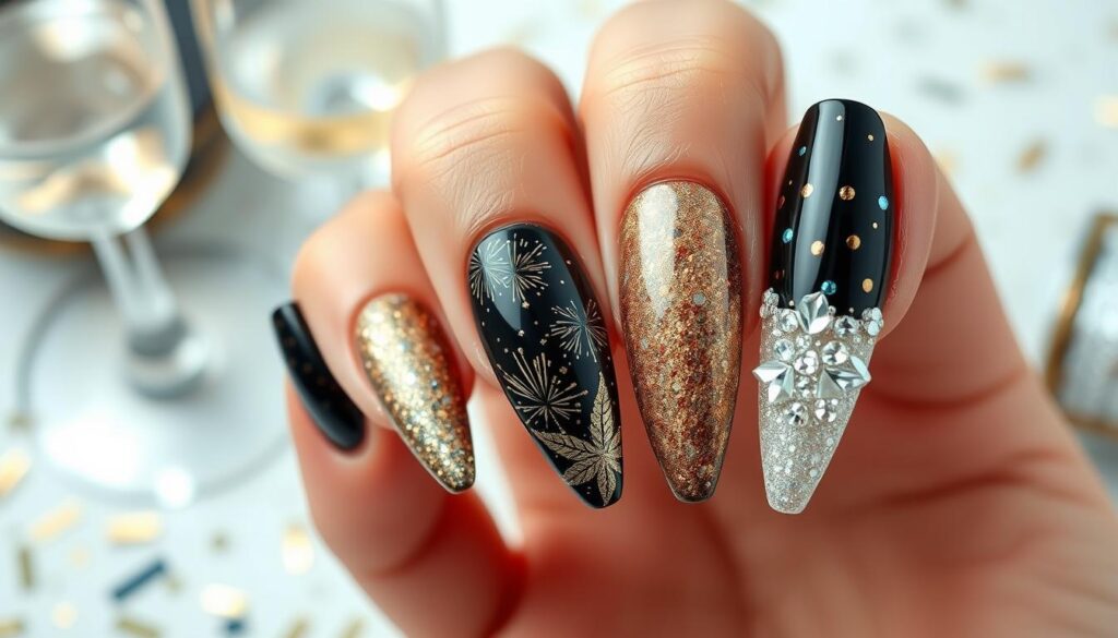 New Year's Eve nail designs