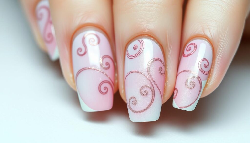 Swirled Nail Art Designs